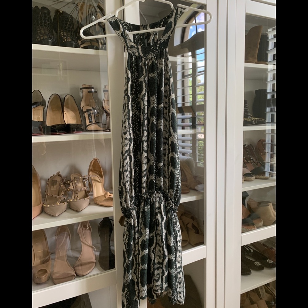 Parker snakeskin print dress small